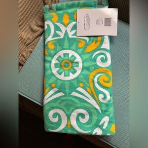 Vibrant Green and Yellow beach Towel